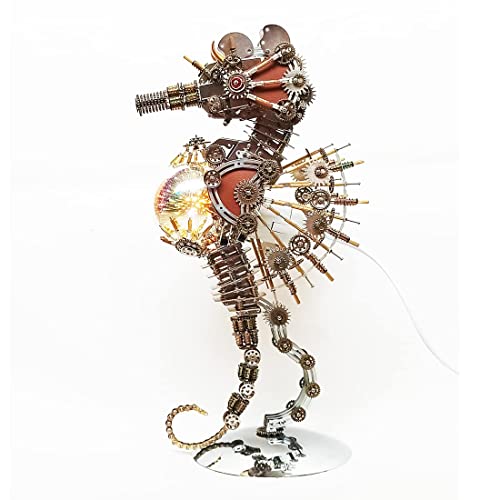 Meatalkitor 3D Puzzle Steampunk Seahorse Lamp (2100 Count)
