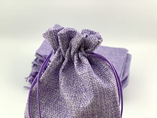 Pack of 25 Burlap Gift Bags with Drawstring Linen Jewelry Pouches Wedding Hessian Jute Bags for Birthday and Treat Pouches Party Wedding Favors Gift