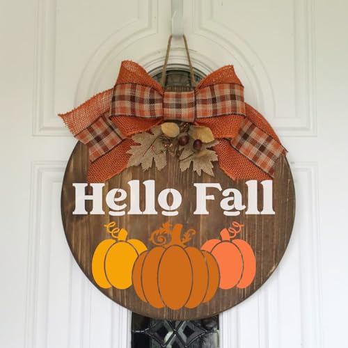 Fall Stencils for Painting on Wood Half Circle Stencils for Crafts Reusable (15 Count)