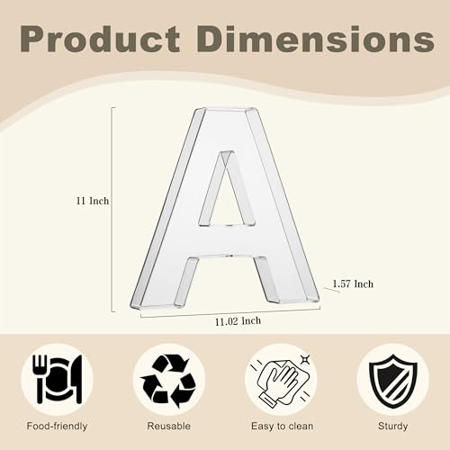 11" Clear Acrylic Letter & Number Charcuterie Tray