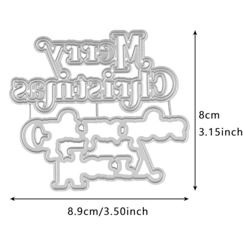 Metal Cutting Dies DIY Merry Christams Embossing Stencil Template Scrapbooking Card Making Mold Photo Album Arts Crafts Tools