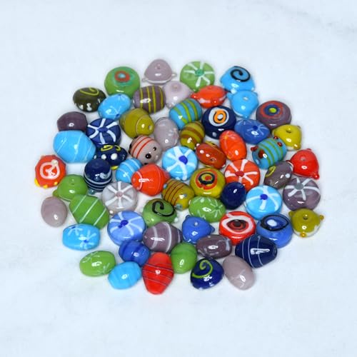 2 3 LB Bag Assorted Glass Candy Beads for Jewellery Making (150 Count)