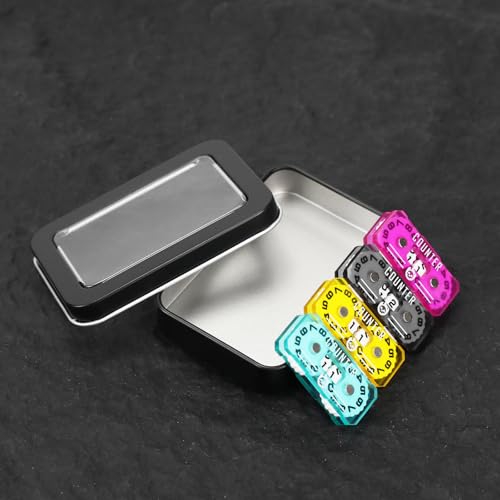 4Pcs MTG Life Counter Twin Digits with Metal Box