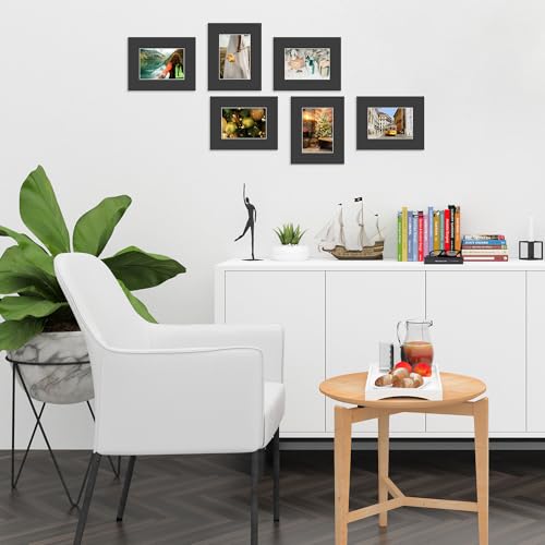 Mat Board Center 25 Pack 8x10 Picture Mat for 5x7 Photo Black