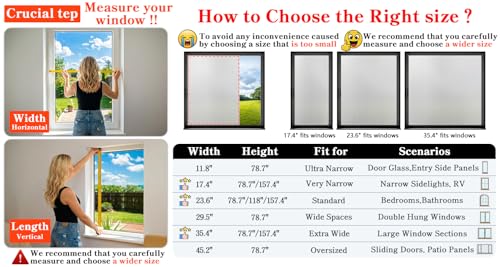 Frosted Glass Window Privacy Film with Tools (25.79 Sq Ft)