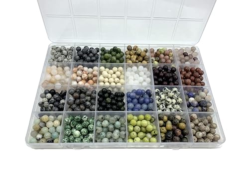 960Pcs 6mm Natural Gemstone Beads