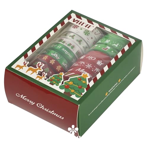 3 8 inch 100 Yards Assorted Christmas Ribbon (300 Foot)