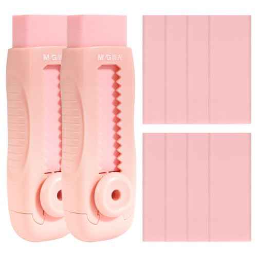 8+2 Pack Rubber Erasers Sliding Retractable Eraser