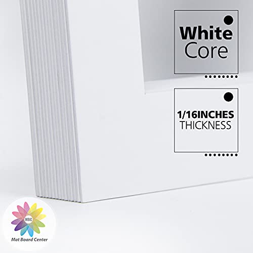 Mat Board Center 10 Pack 11x14 Photo Mats for 8x10 Picture