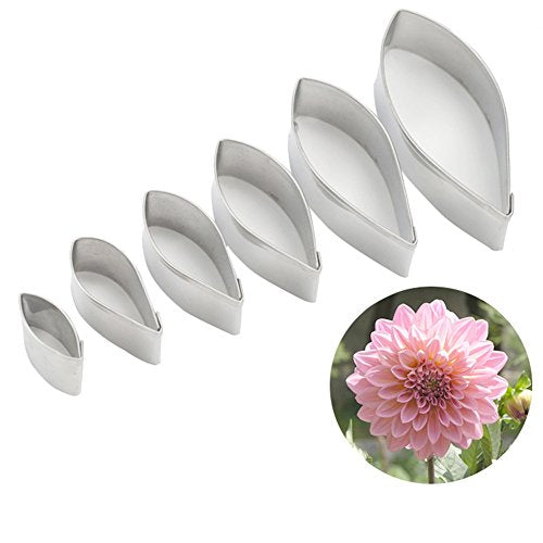 6pcs set Dahlia Sugar Flower Cutter Set Fondant Cake Sugarcraft Decorating Tools