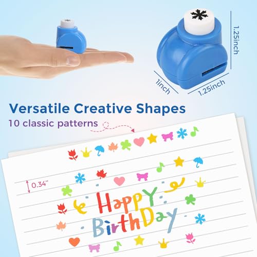 10Pack Shape Paper Hole Punch Craft Set (10 Count)