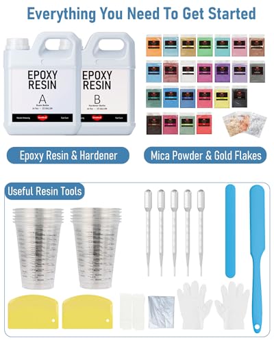 1 Gallon Crystal Clear Epoxy Resin (128 Fl Oz)