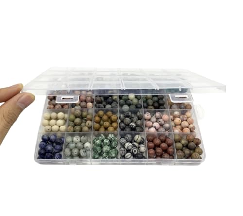 500Pcs 8mm Natural Gemstone Beads