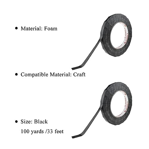 Black 0.5Inch Wide Floral Tape Waterproof Florist Tape Flower Wrap Adhesive Waterproof Decorative Tape for Bouquet Stem Wrapping Flower Arranging and Floral Craft (400 Foot)