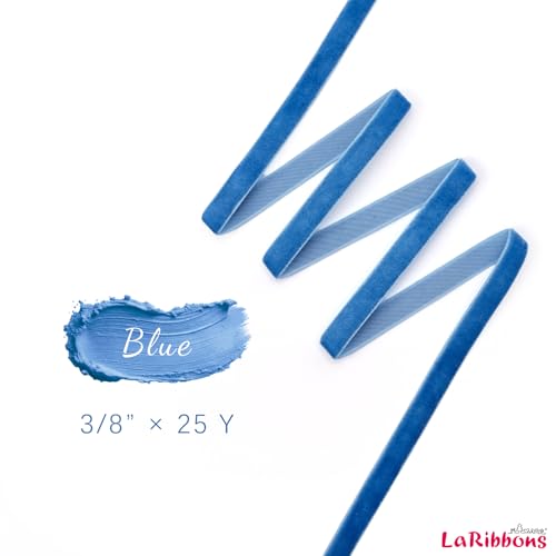 Blue Thin Velvet Ribbon