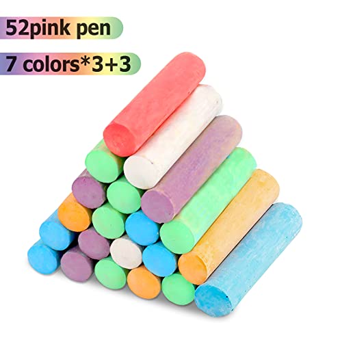 Washable Sidewalk Chalk Set (52 Count)