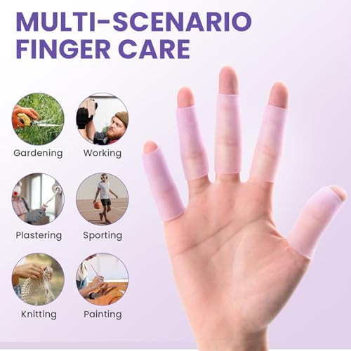 10 PCS Gel Finger Sleeve Protectors (10 Count)