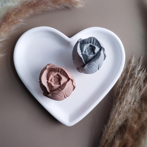 2PCS Tulip Flower Silicone Molds 3D Floral Resin Candle Soap Mold Flower Fondant Chocolate Cake Decoration Mold Unique Wax Epoxy Resin Concrete Casting Polymer Clay Craft Home Decor Mould