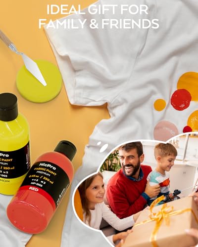 18 Colors Permanent Fabric Paint (152.1 Fl Oz)