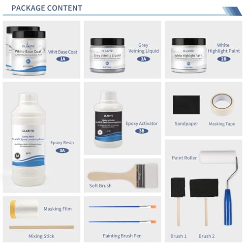 White Epoxy Marble Countertop Paint Kit (82 Fl Oz)