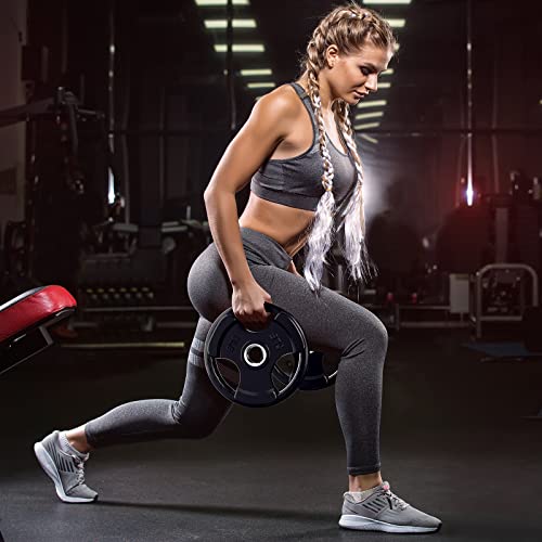 Olympic Rubber Grip Weight Plates (2 Count)