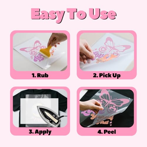 Pinkie Heat Transfer Tape for Inkjet Dark Transfer Paper for T Shirts (10 Count)