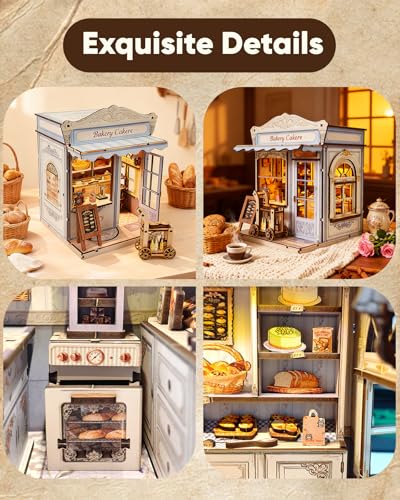 DIY Miniature House Kit Dollhouse Kit for Adults to Build Mini Bakery Shop
