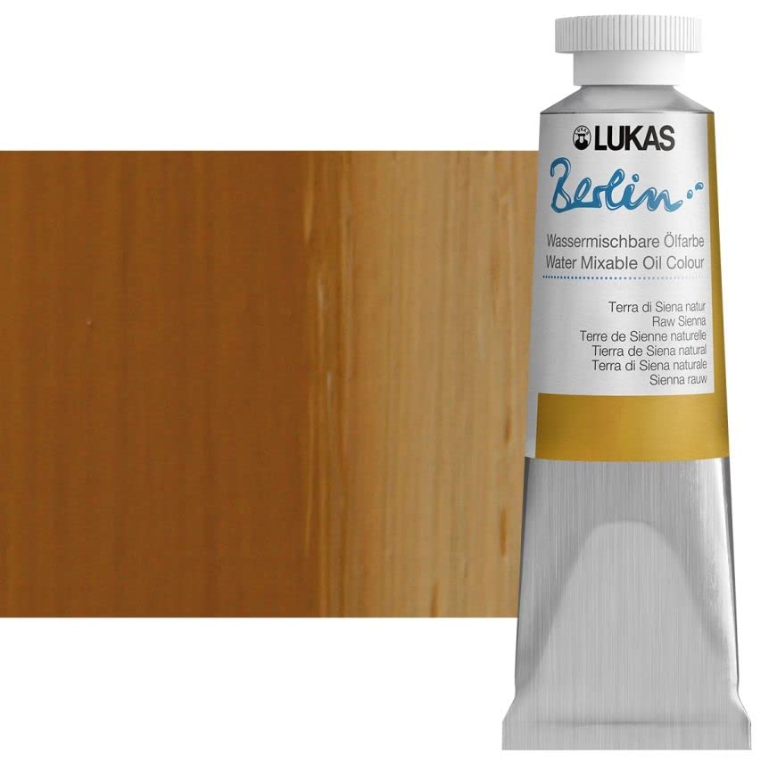 Berlin Pro Artists Water Mixable Oil Paint 37 ml Tube Raw Sienna
