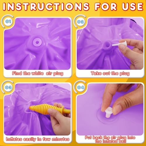 3 Pcs 29 Inch Bouncing Ball with Handle