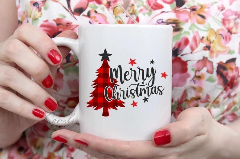 JAJADO Holy Night Silk Screen Transfers Christmas Bless Self Adhesive Silk Screen Stencils Joy Xmas Screen Print Stencil for Painting on Wood, T-Shirt, Mug, DIY Holiday Xmas Home Decor