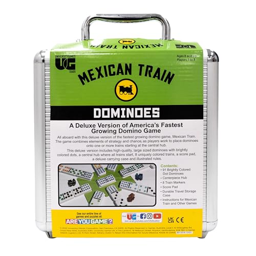 Mexican Train Dominoes Deluxe Aluminum Case