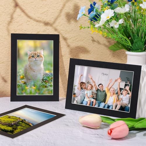 15 Pack 5x7 Black Picture Mats (15 Count)