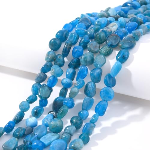 Blue Apatite Pebble Nugget Oval Free Tumbled Stone 6