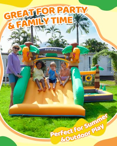 Dinosaur Inflatable Bounce House with Slide