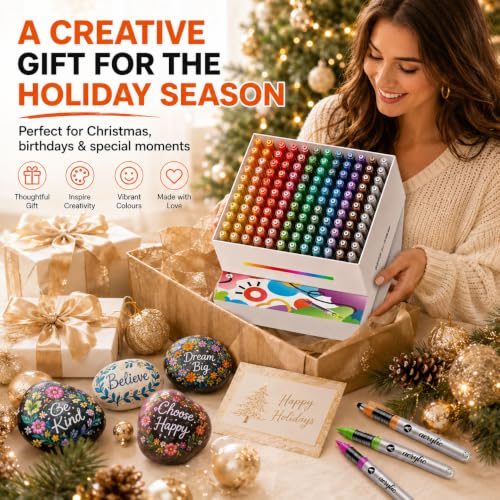 120 Color Acrylic Paint Markers (120 Count)