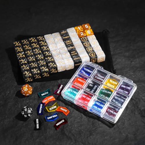 122PCS MTG Abilities Keyword Tokens Dice Counters Set for Magic The Gatering
