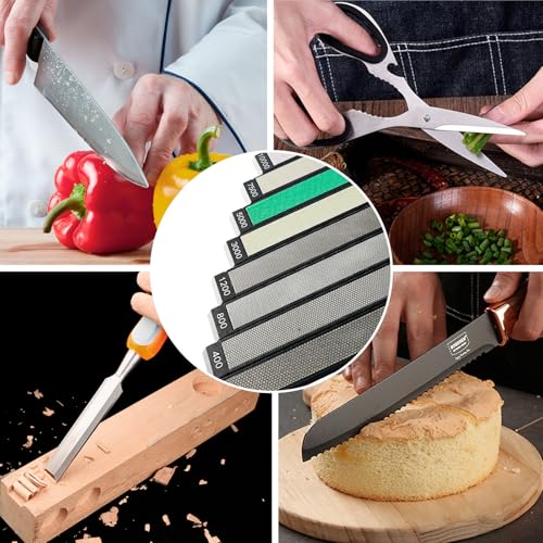 RUIXIN PRO 8 Pcs Diamond Knife Sharpening Stones for RUIXIN PRO RX (8 Count)