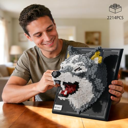 Wall Art Wolf Building Sets for Adults