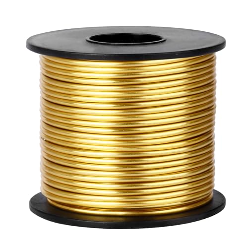 95FT 14 Gauge Bendable Gold Aluminum Craft Wire for Jewelry Making Craft (95 Foot)