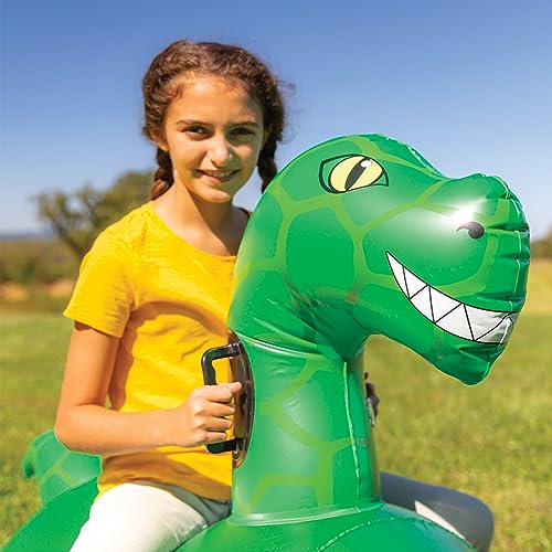 Hop N Go Inflatable Dino Riding Bouncy Hopping Toys for Kids Ages 5+