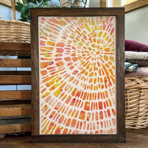 8 Pieces Abstract Geometry Texture Brick Stencils for Painting Wood Grain Mixed Crackle Marble Stencils Spray Paint Layering Stencil Templates for Furniture DIY Craft (8 Count)