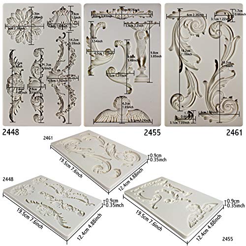 Baroque Style Ornament Curlicues Silicone Molds 3