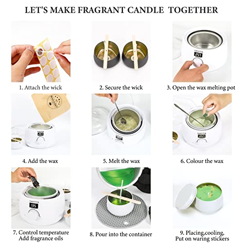 Candle Making Kit for Adults with Electric Wax Melting Pot
