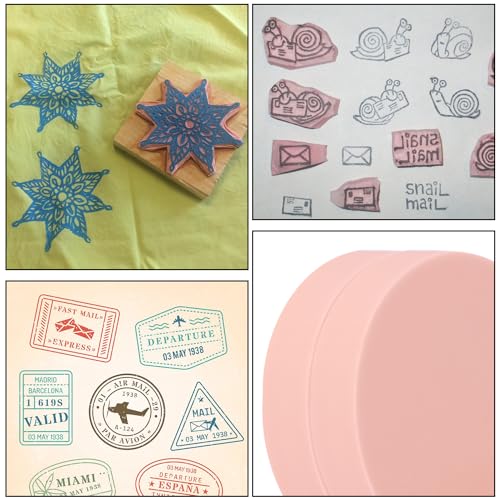 60 Pcs 2" Round Rubber Carving Blocks (4.89 Count)