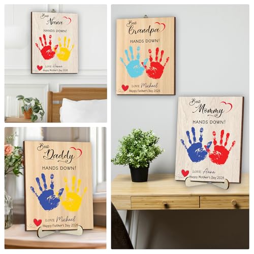 Personalized Hands Down Best Dad Ever Handprint Kit with Paint