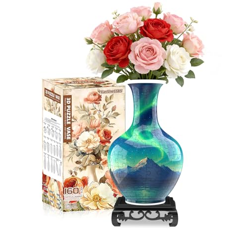 3D Puzzle Vase for Adults with 164 Plastic Pieces (164 Count)