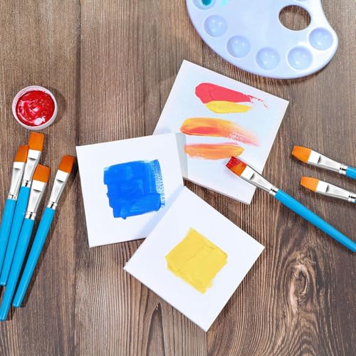 10 Pcs 3 4 Inch Flat Paint Brushes Acrylic Painting Craft