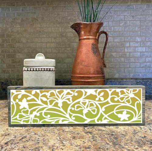 Floral Stencils for Crafts Reusable Border Stencils for Painting 12"x 4" (21 Count)