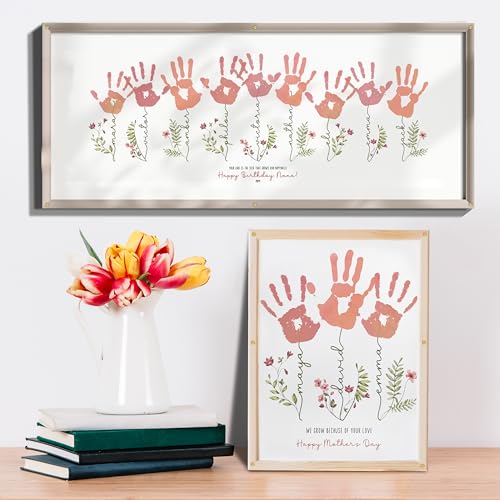 Mother's Day Handprint Art Personalized Grandma's Garden Crafts For Grandma From Kids