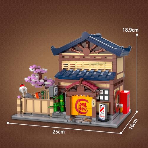 C66012W Japanese Hot Spring Hotel Building Block Model